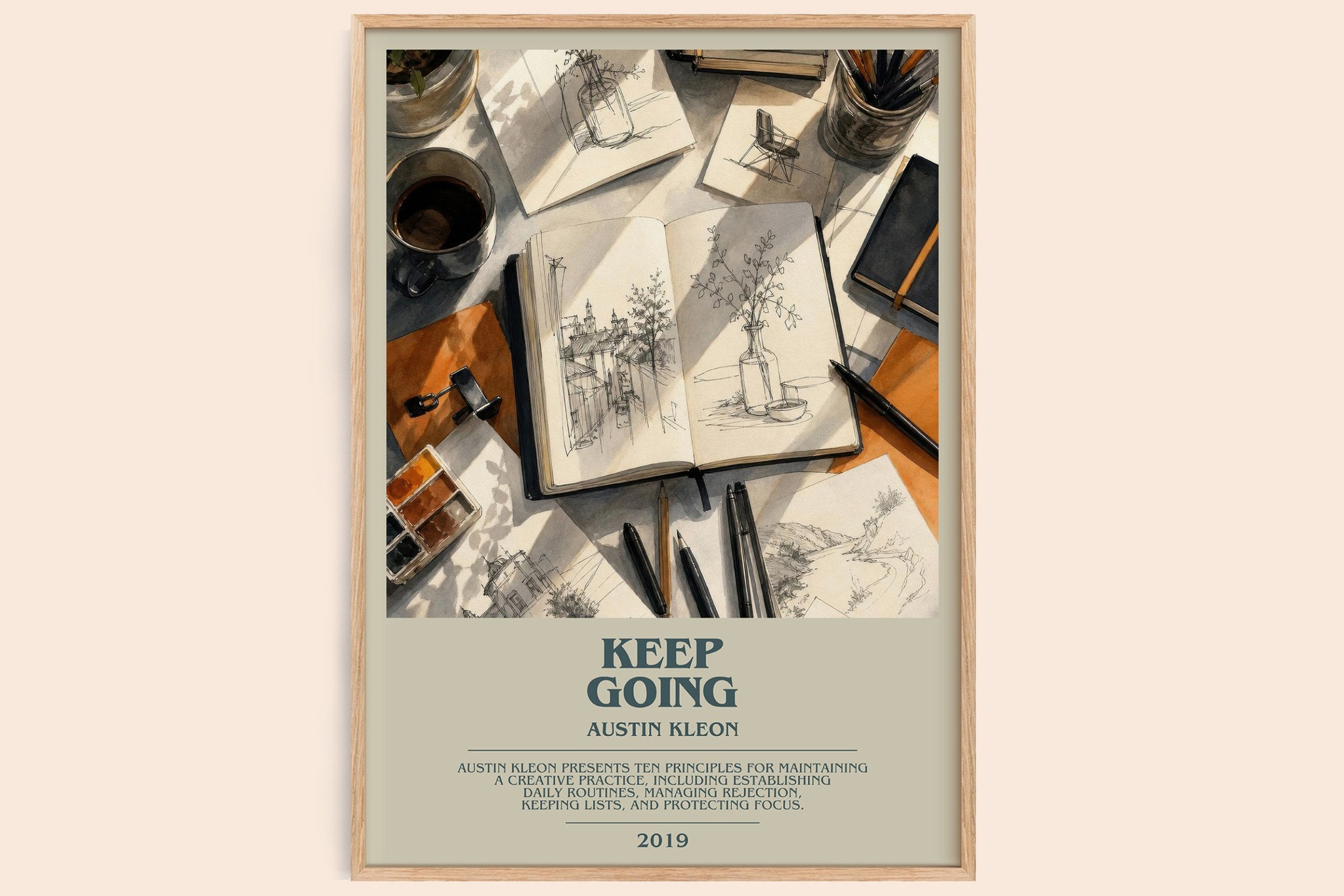 Keep Going Bookish Wall Art by Austin Kleon