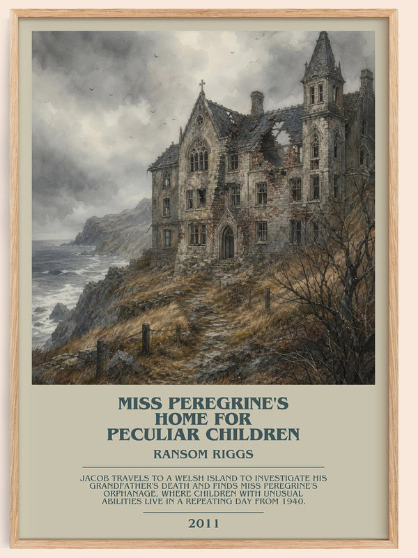 Miss Peregrine's Home for Peculiar Children bookish book poster by Ransom Riggs – framed literary art print