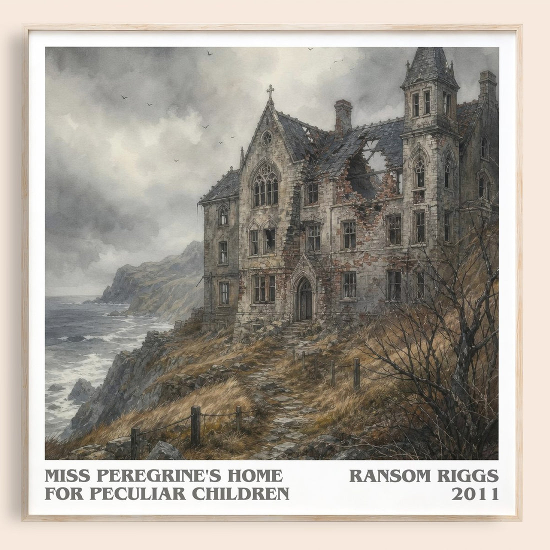 Miss Peregrine's Home for Peculiar Children literary book poster by Ransom Riggs – framed literary art print