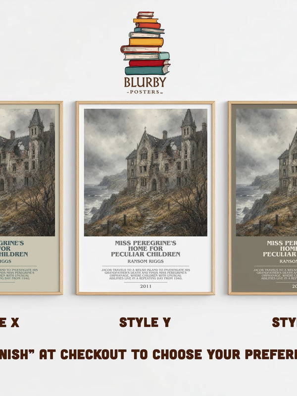 Miss Peregrine's Home for Peculiar Children bookish print in frame leaning in hallway – fantasy wall art
