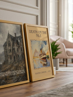 Miss Peregrine's Home for Peculiar Children watercolour print framed by window – literary home decor