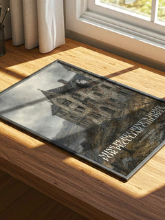 Miss Peregrine's Home for Peculiar Children watercolour book poster framed on wall – fantasy wall art