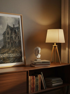 Miss Peregrine's Home for Peculiar Children watercolour print on bookshelf – Ransom Riggs fan gift