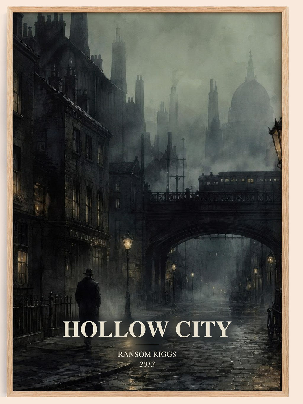 Hollow City watercolour book poster by Ransom Riggs – framed literary art print