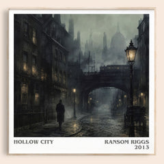 Hollow City literary book poster by Ransom Riggs – framed literary art print