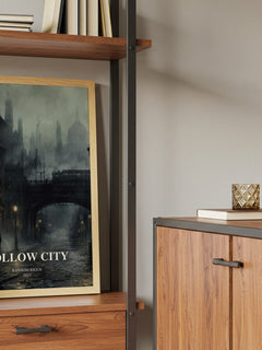 Hollow City book watercolour illustration paper finish options – matte satin gloss