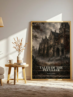 Tales of the Peculiar watercolour print in frame leaning in hallway – fantasy wall art