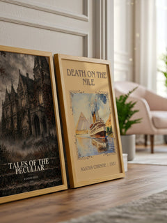 Tales of the Peculiar watercolour print framed by window – literary home decor