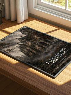 Tales of the Peculiar watercolour book poster framed on wall – fantasy wall art