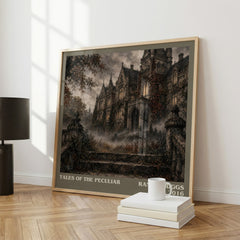 Tales of the Peculiar literary print framed by window – literary home decor