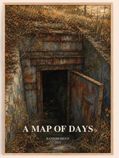 A Map of Days watercolour book poster by Ransom Riggs – framed literary art print