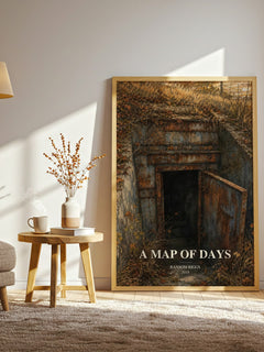 A Map of Days watercolour print in frame leaning in hallway – young adult wall art