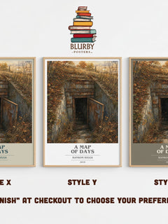 A Map of Days Book Cover Poster by Ransom Riggs – Style X, Y and Z side by side – choose your finish
