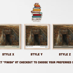 A Map of Days literary print in frame leaning in hallway – young adult wall art