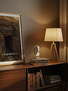 A Map of Days watercolour print on bookshelf – Ransom Riggs fan gift