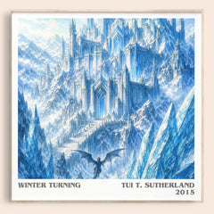 Winter Turning literary book poster by Tui T. Sutherland – framed literary art print