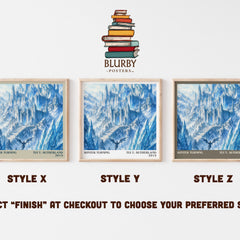 Winter Turning literary print in frame leaning in hallway – fantasy wall art