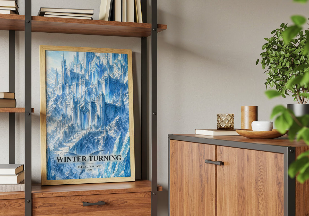 Winter Turning book watercolour illustration paper finish options – matte satin gloss