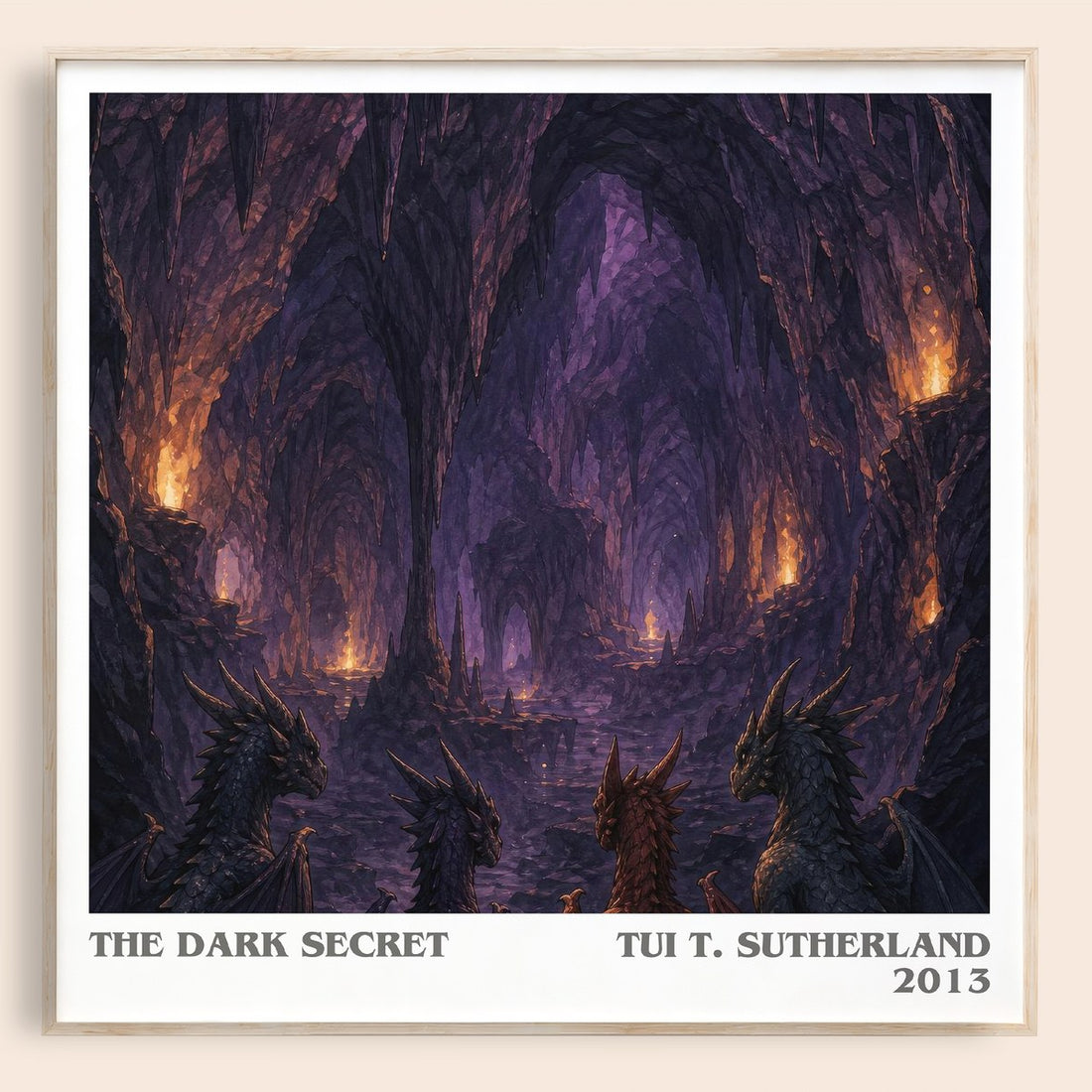 The Dark Secret literary book poster by Tui T. Sutherland – framed literary art print