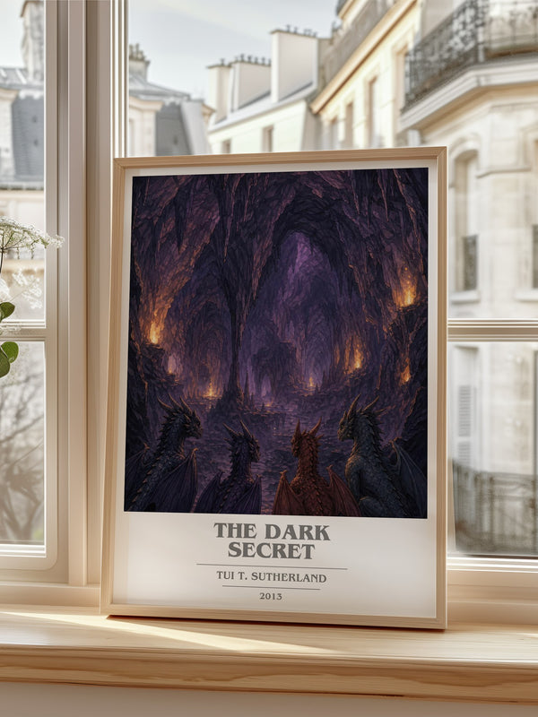The Dark Secret book cover poster colour and style options – Tui T. Sutherland book art