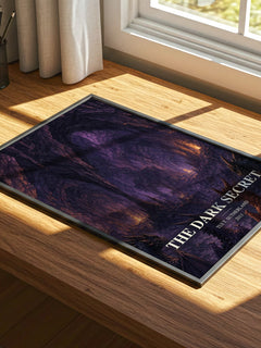 The Dark Secret watercolour book poster framed on wall – fantasy wall art