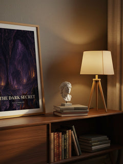 The Dark Secret watercolour print on bookshelf – Tui T. Sutherland fan gift