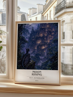 Moon Rising book cover poster colour and style options – Tui T. Sutherland book art