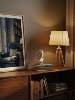 Quiet watercolour print on bookshelf – Susan Cain fan gift