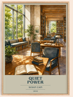 Quiet power book cover book poster by Susan Cain – framed literary art print