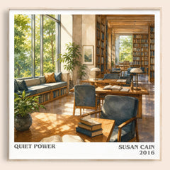 Quiet power literary book poster by Susan Cain – framed literary art print