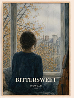 Bittersweet watercolour book poster by Susan Cain – framed literary art print