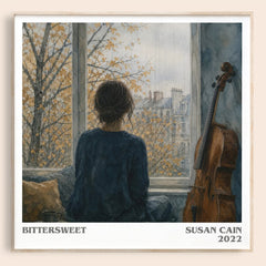Bittersweet literary book poster by Susan Cain – framed literary art print