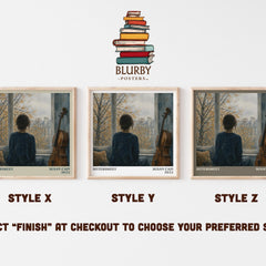 Bittersweet literary print in frame leaning in hallway – non fiction wall art