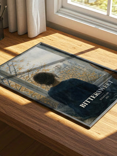 Bittersweet watercolour book poster framed on wall – non fiction wall art