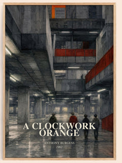 A Clockwork Orange watercolour book poster by Anthony Burgess – framed literary art print