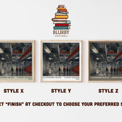 A Clockwork Orange literary print in frame leaning in hallway – dystopian wall art