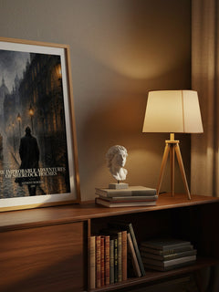 The Improbable Adventures of Sherlock Holmes watercolour print on bookshelf – Anthony Burgess fan gift