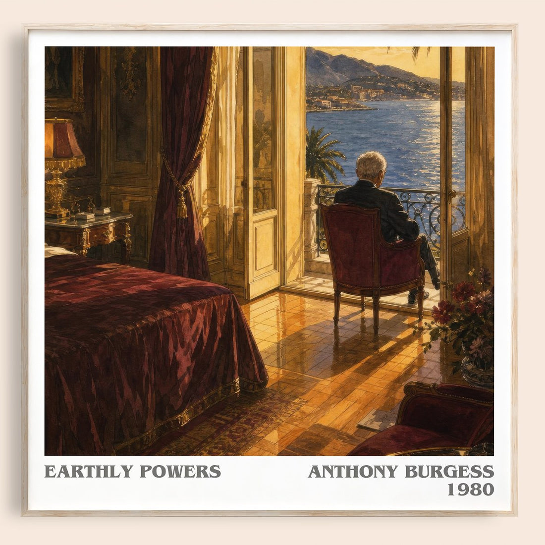 Earthly Powers literary book poster by Anthony Burgess – framed literary art print