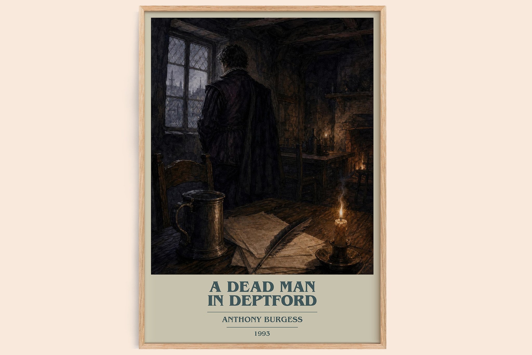 A Dead Man in Deptford Book Cover Poster by Anthony Burgess