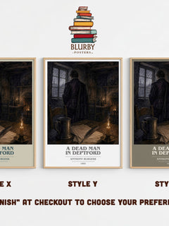 A Dead Man in Deptford book cover print in frame leaning in hallway – historical fiction wall art
