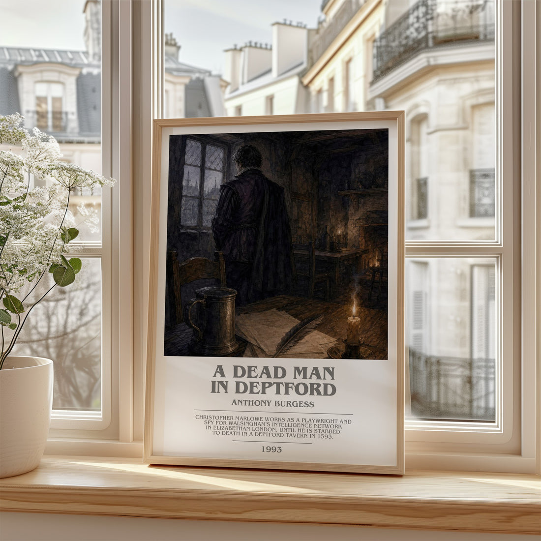 A Dead Man in Deptford bookish poster colour and style options – Anthony Burgess book art