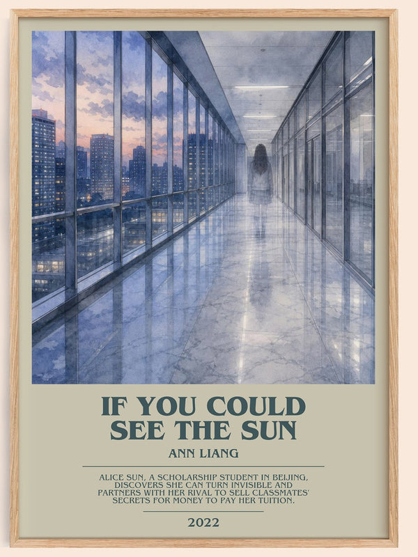 If You Could See the Sun bookish book poster by Ann Liang – framed literary art print