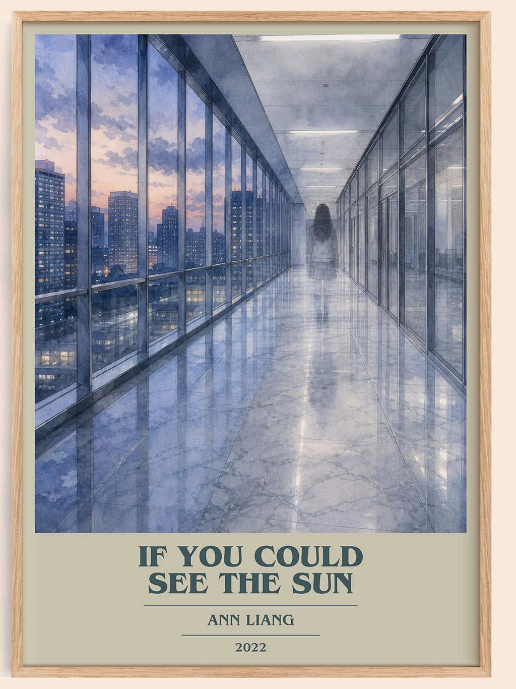 If You Could See the Sun book cover book poster by Ann Liang – framed literary art print