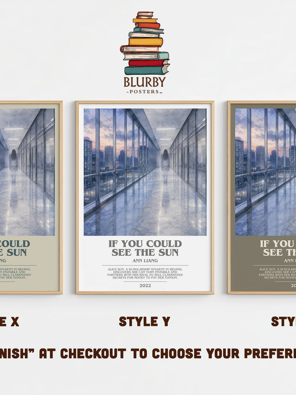 If You Could See the Sun bookish print in frame leaning in hallway – young adult wall art