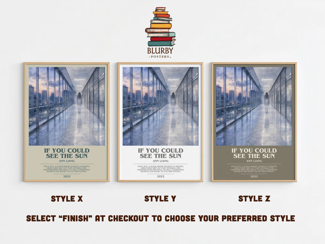 If You Could See the Sun bookish print in frame leaning in hallway – young adult wall art (mockup)