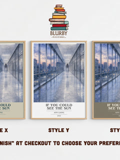 If You Could See the Sun book cover print in frame leaning in hallway – young adult wall art
