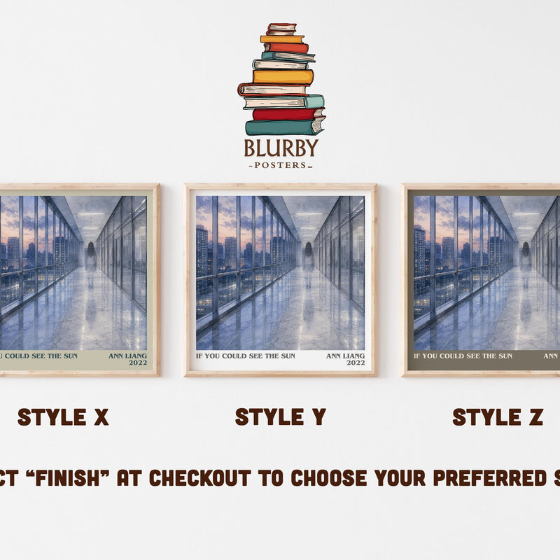 If You Could See the Sun literary print in frame leaning in hallway – young adult wall art