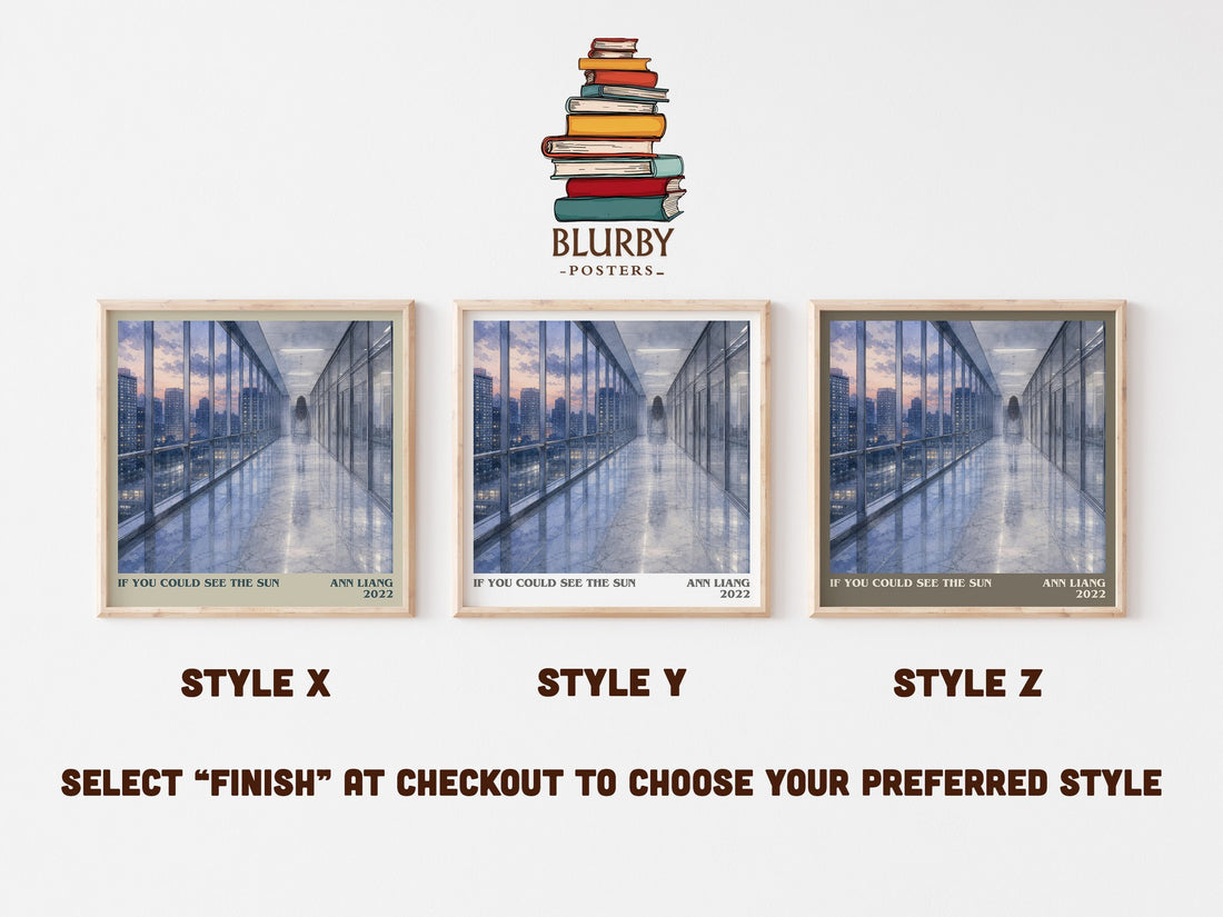 If You Could See the Sun literary print in frame leaning in hallway – young adult wall art (mockup)