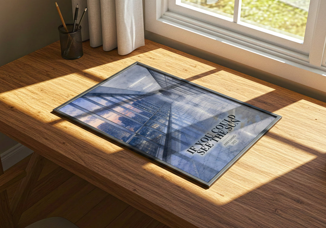 If You Could See the Sun watercolour book poster framed on wall – young adult wall art