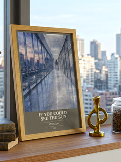 If You Could See the Sun book cover print framed by window – literary home decor